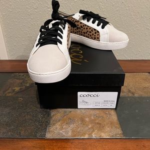 CCOCCI Beige and Leopard sneakers